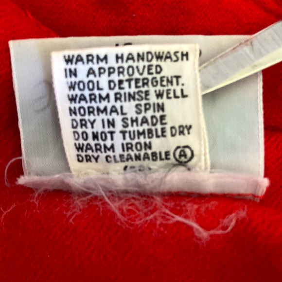 Vintage 1970s Red Wool Button Down Dress Sz 12 - Picture 11 of 11